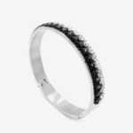 silver/black textured bangle
